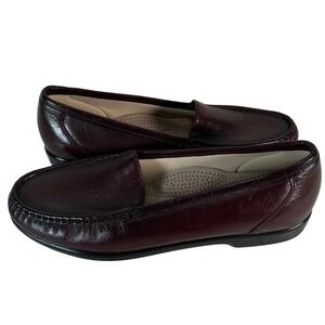SAS TRiPAD Comfort Burgundy Leather Loafers Slip On Comfort Walking Shoes